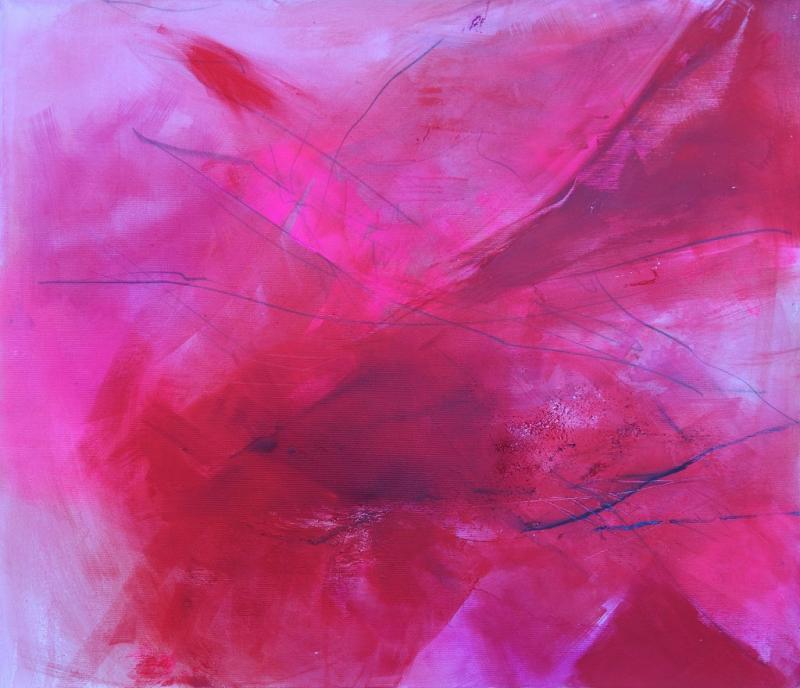 Monochromes Rot und Spachtelmassen