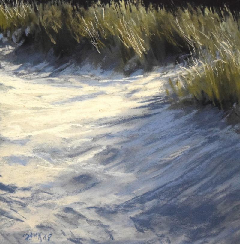 Dünen und Strand in Pastell