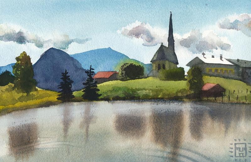 Let It Flow – Aquarell Nass-in-Nass