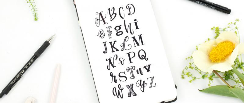 Handlettering von A-Z